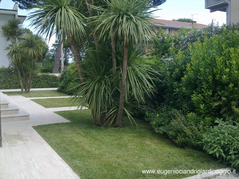 Il giardino con Cordelyne dopo i lavori